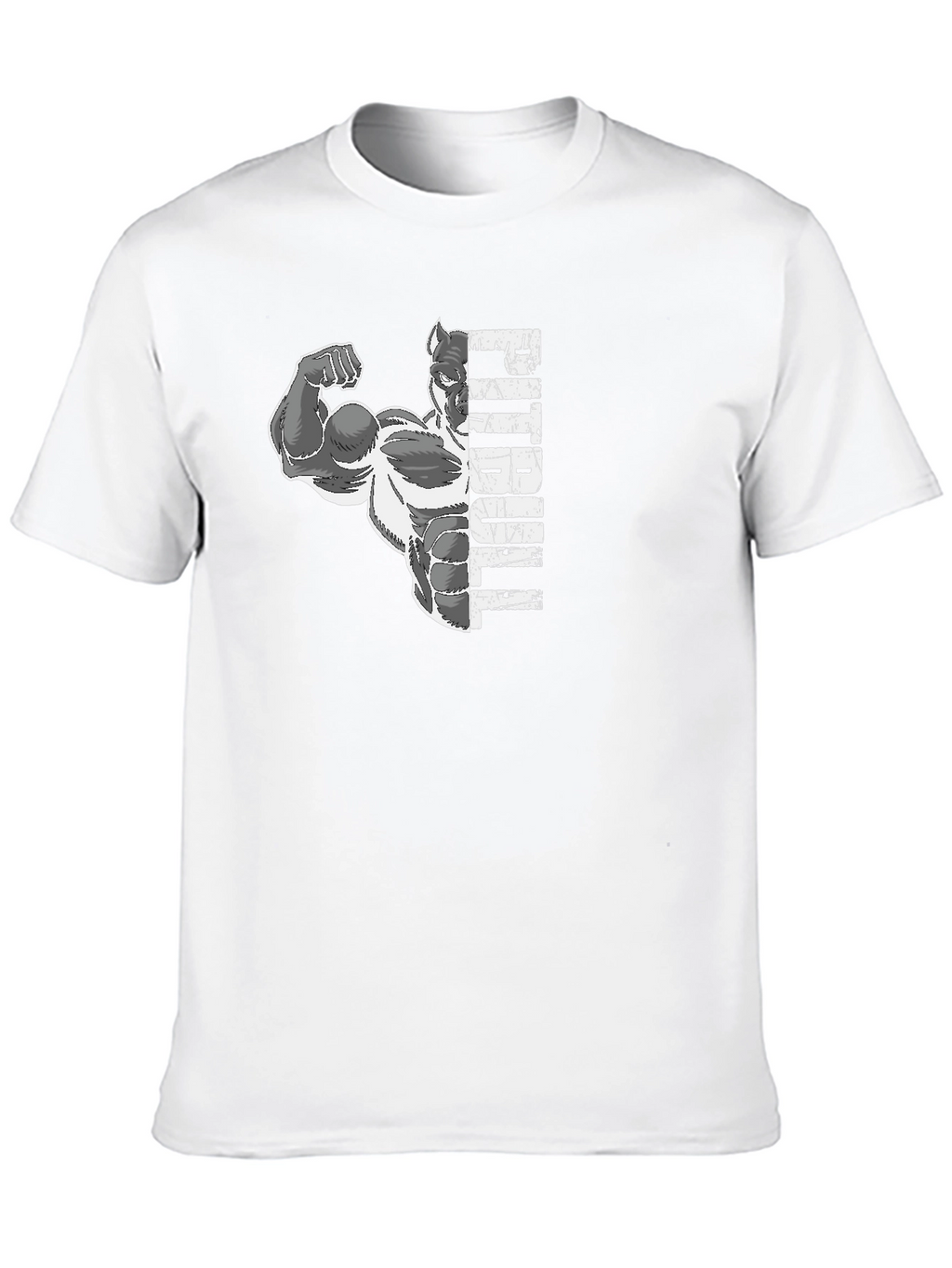 Pitbull Muscle Graphic Tee - Black