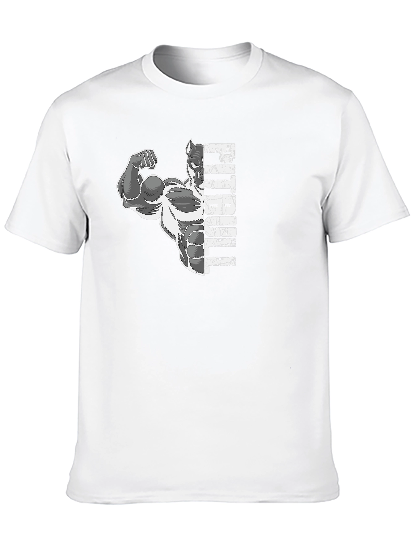 Pitbull Muscle Graphic Tee - Black
