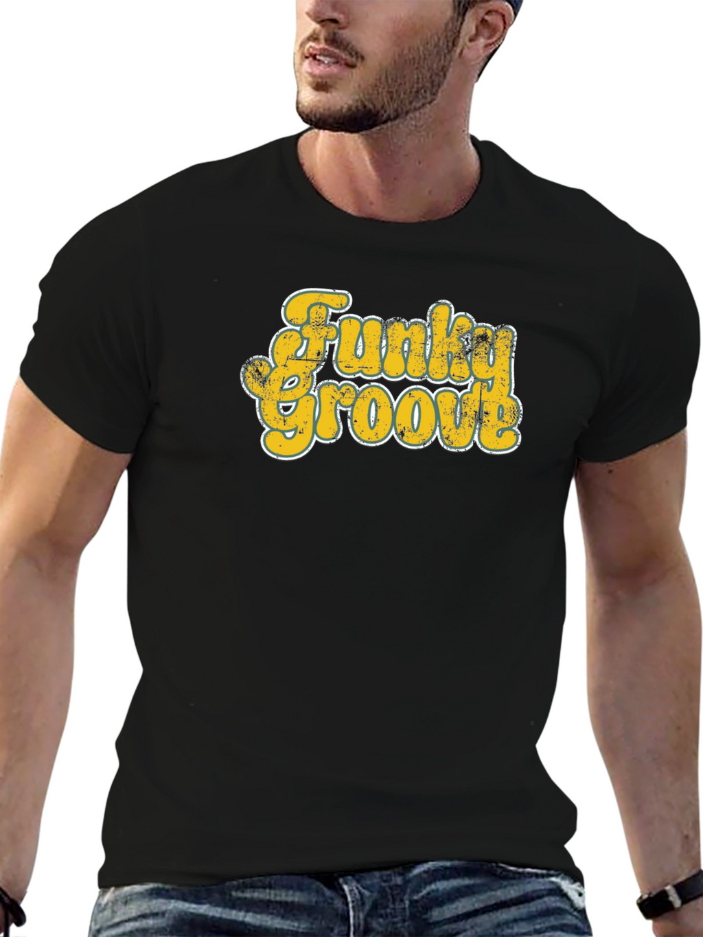 Funky Groove Black Graphic Tee