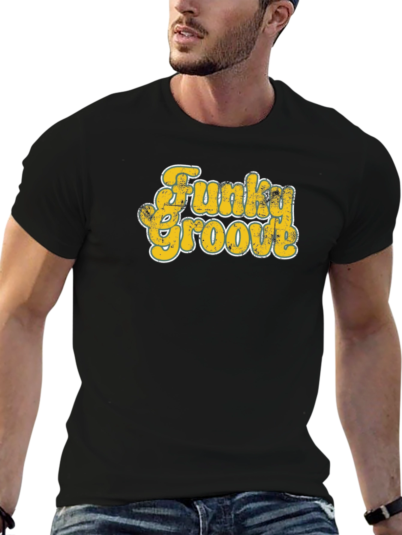 Funky Groove Black Graphic Tee