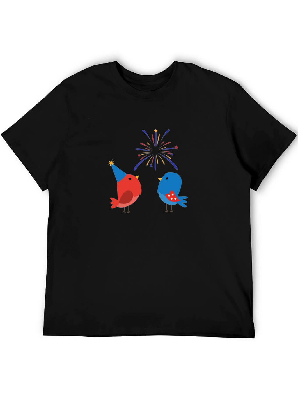 Festive Birds Graphic T-Shirt