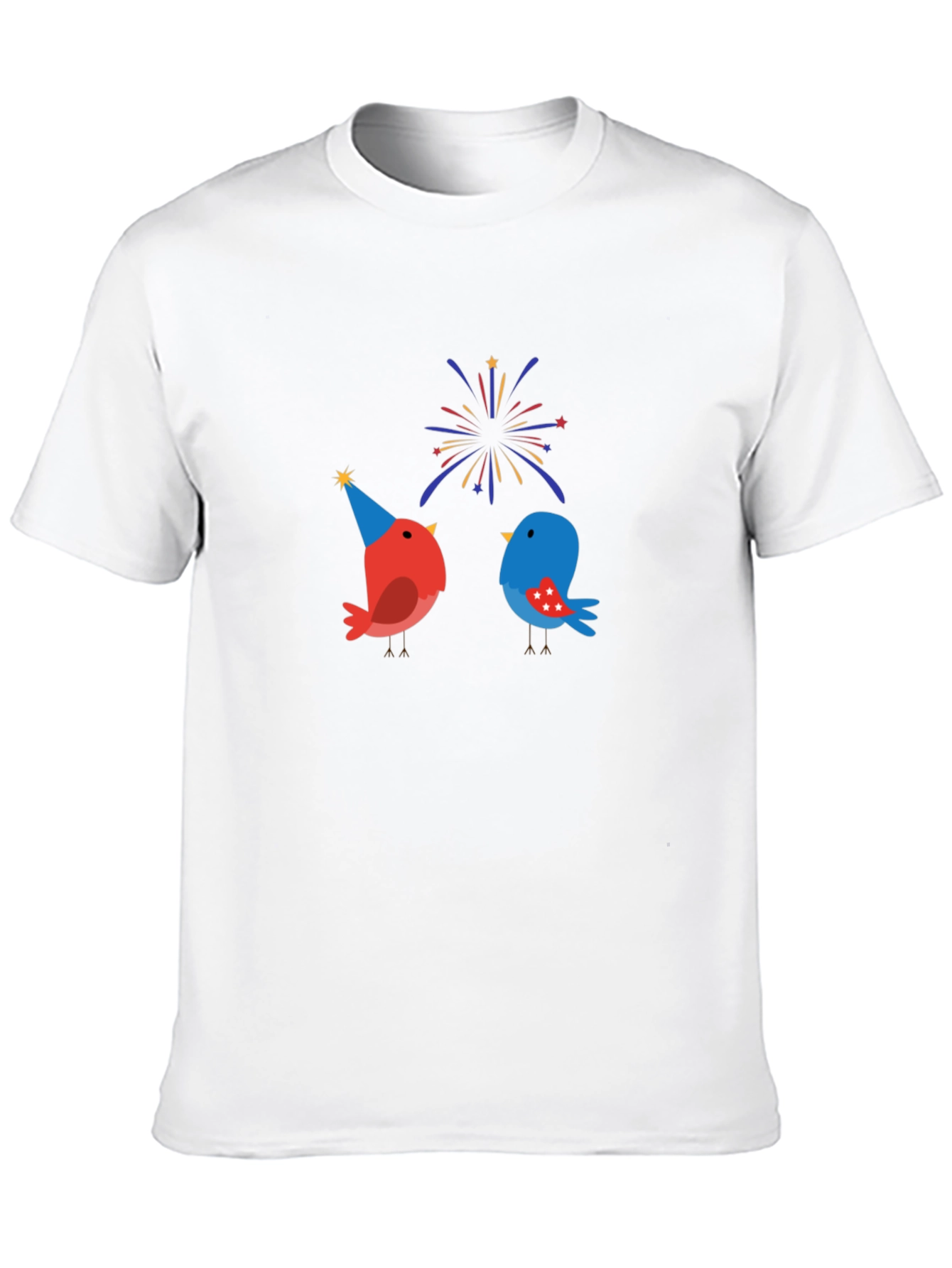 Festive Birds Graphic T-Shirt