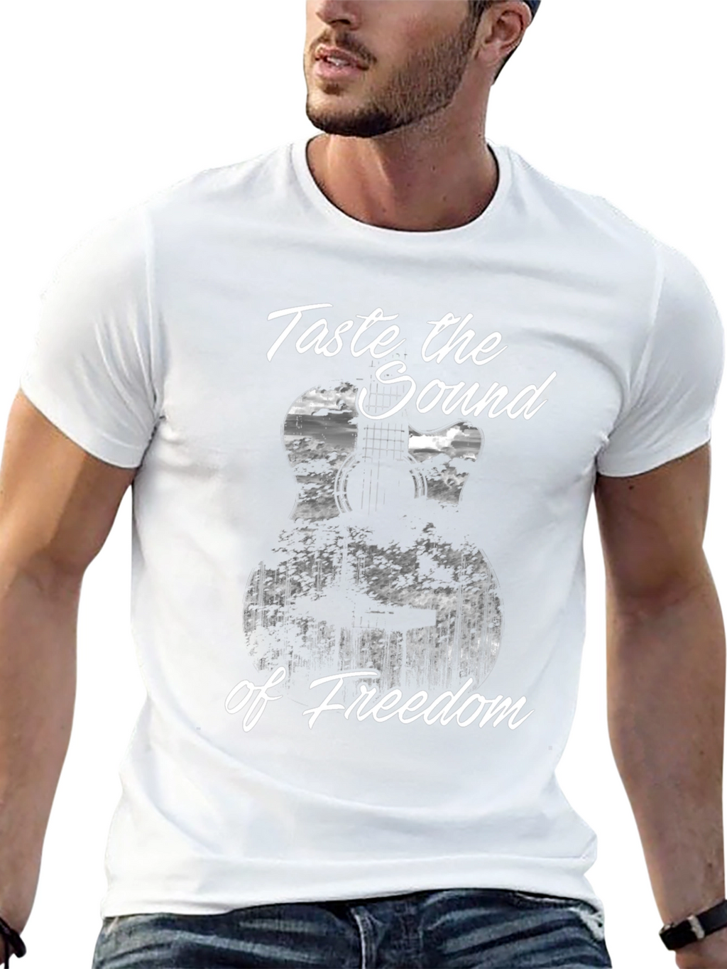 Taste the Sound of Freedom Guitar T-Shirt