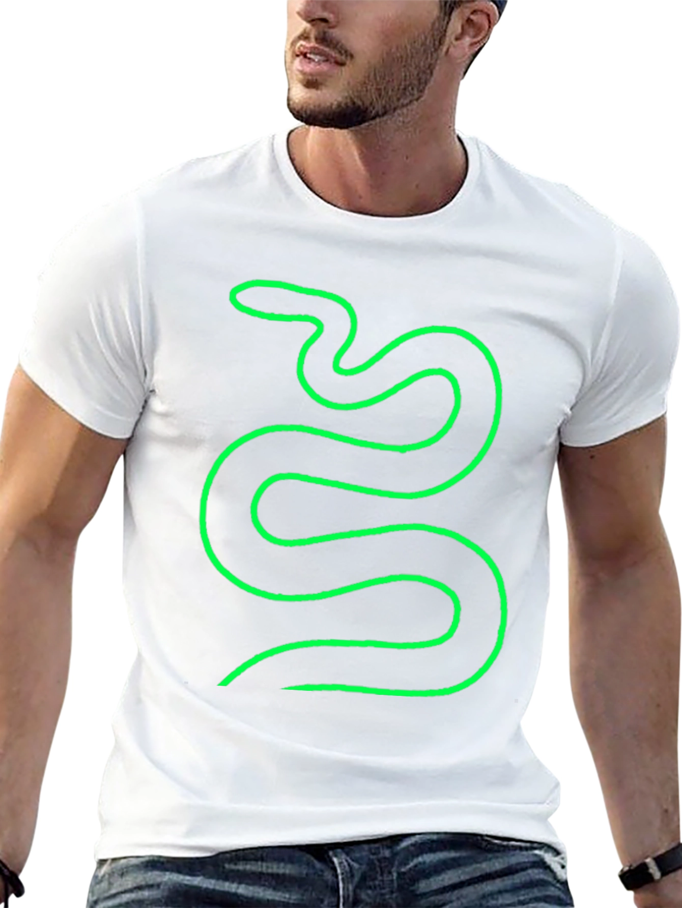 Snake Graphic T-Shirt - Trendy Minimalist Design