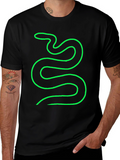 Snake Graphic T-Shirt - Trendy Minimalist Design