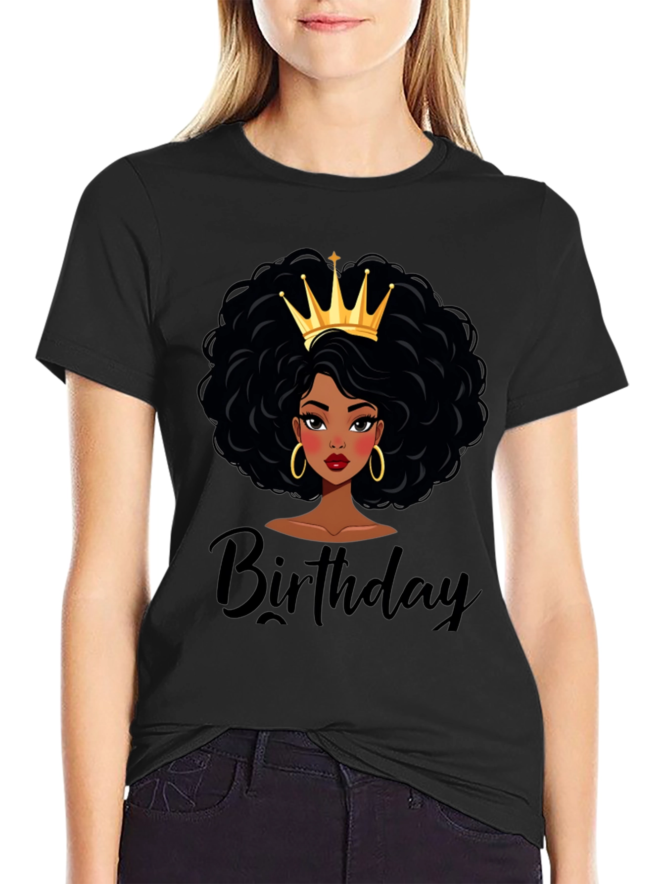 Birthday Queen Black T-Shirt