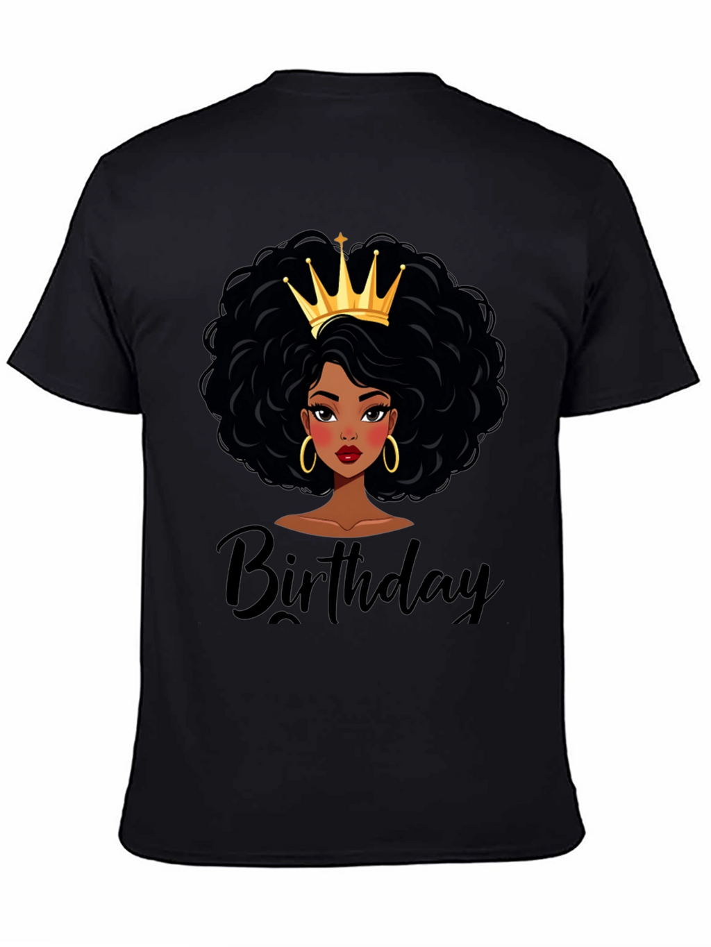 Birthday Queen Black T-Shirt
