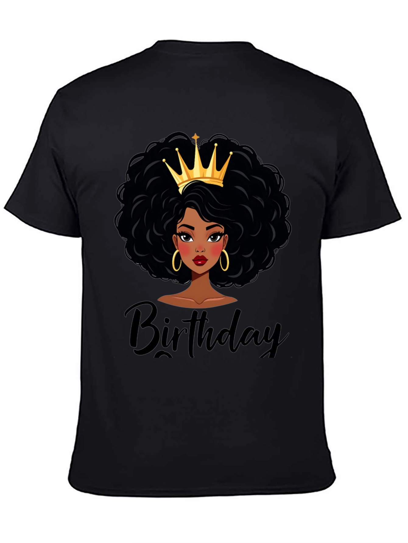 Birthday Queen Black T-Shirt