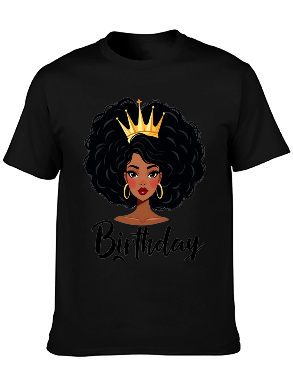 Birthday Queen Black T-Shirt