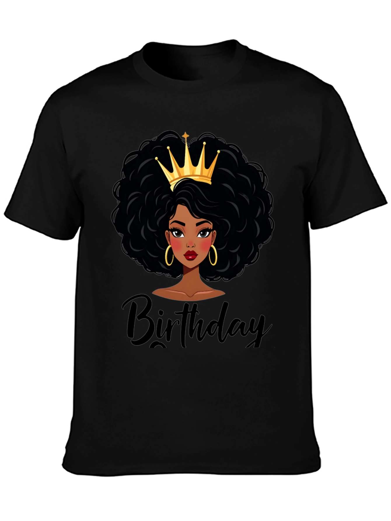 Birthday Queen Black T-Shirt
