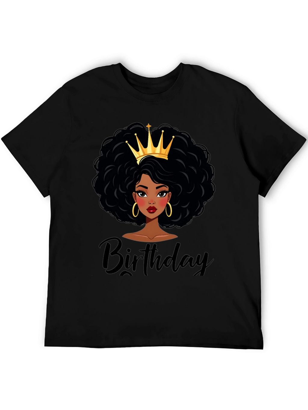 Birthday Queen Black T-Shirt