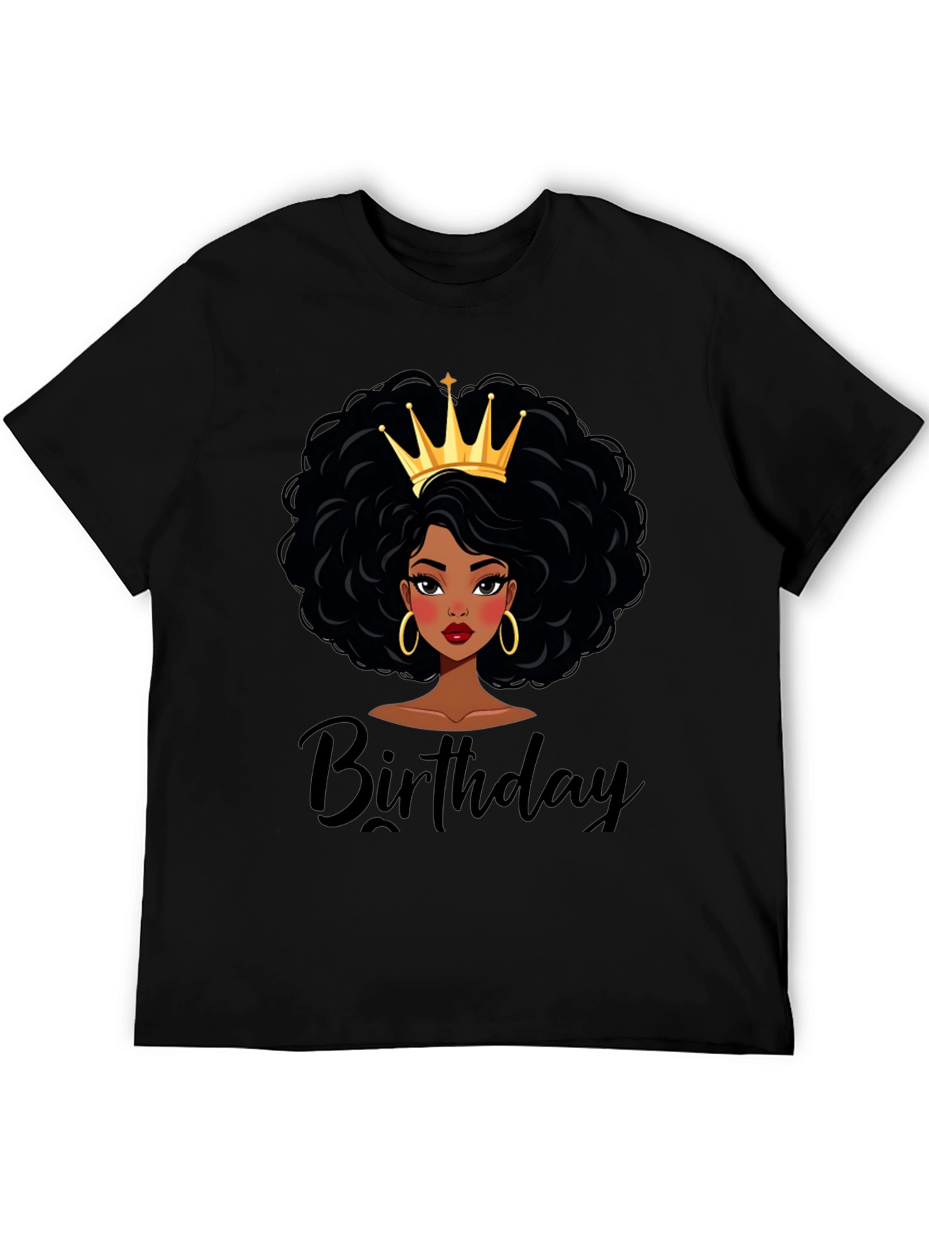 Birthday Queen Black T-Shirt