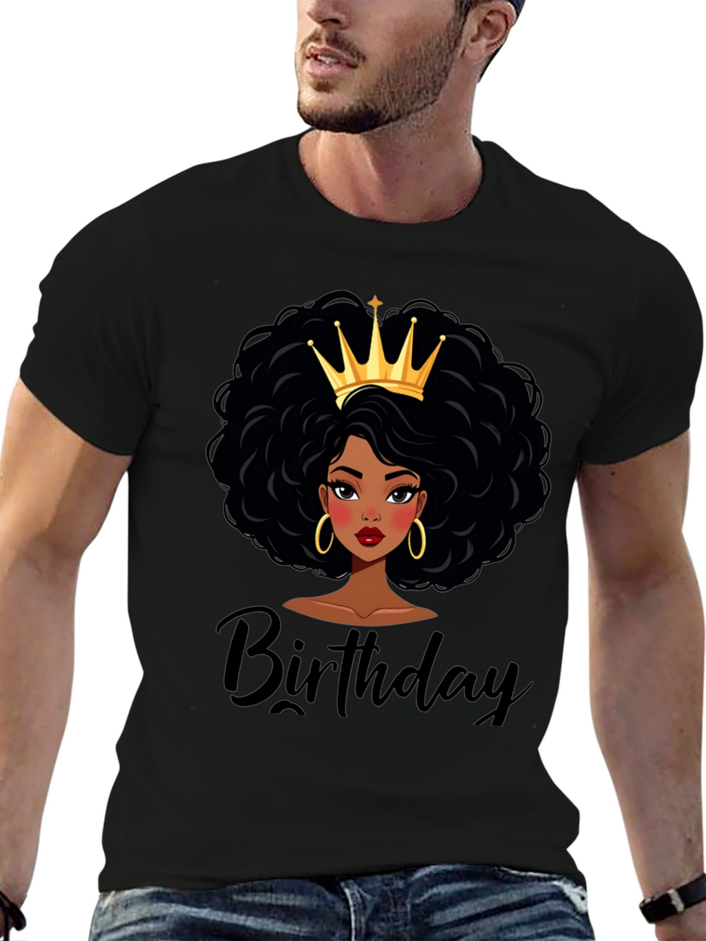 Birthday Queen Black T-Shirt