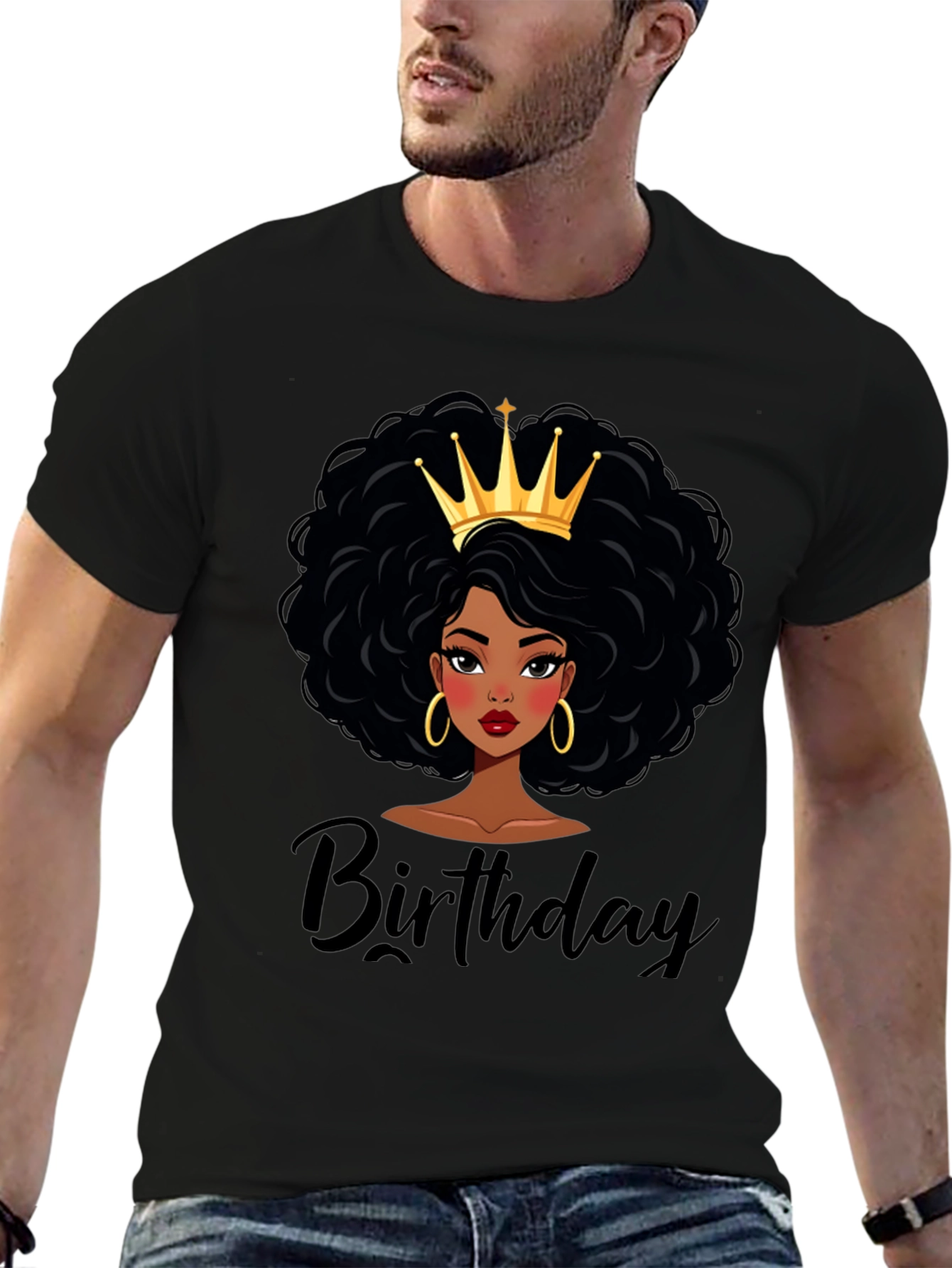 Birthday Queen Black T-Shirt