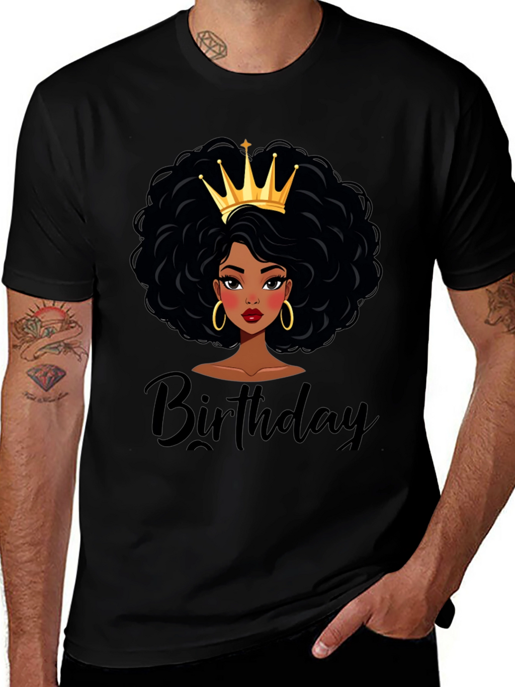 Birthday Queen Black T-Shirt
