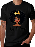 Birthday Queen Black T-Shirt