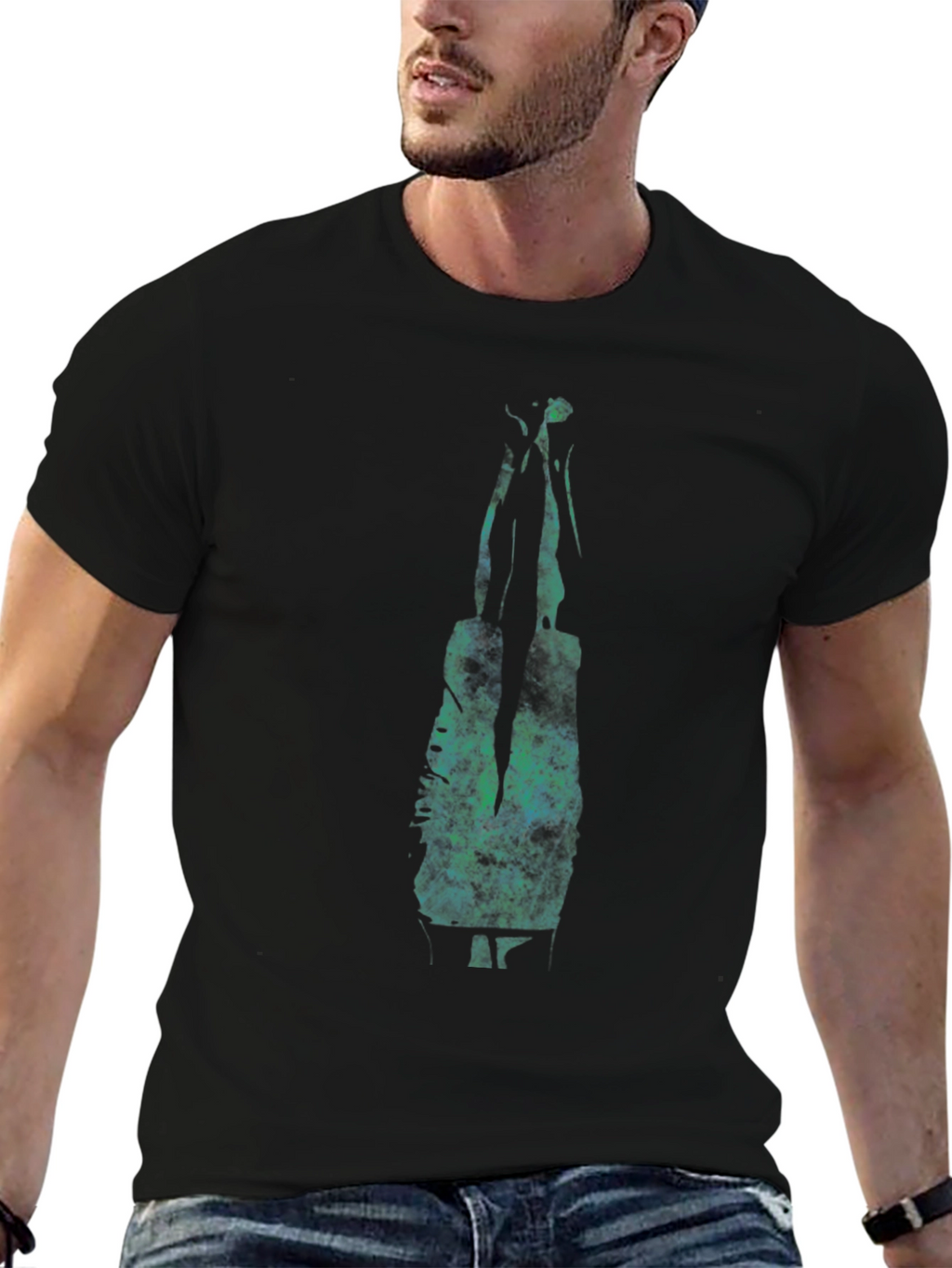 Graphic Print Black T-Shirt
