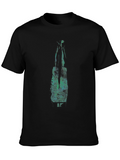 Graphic Print Black T-Shirt