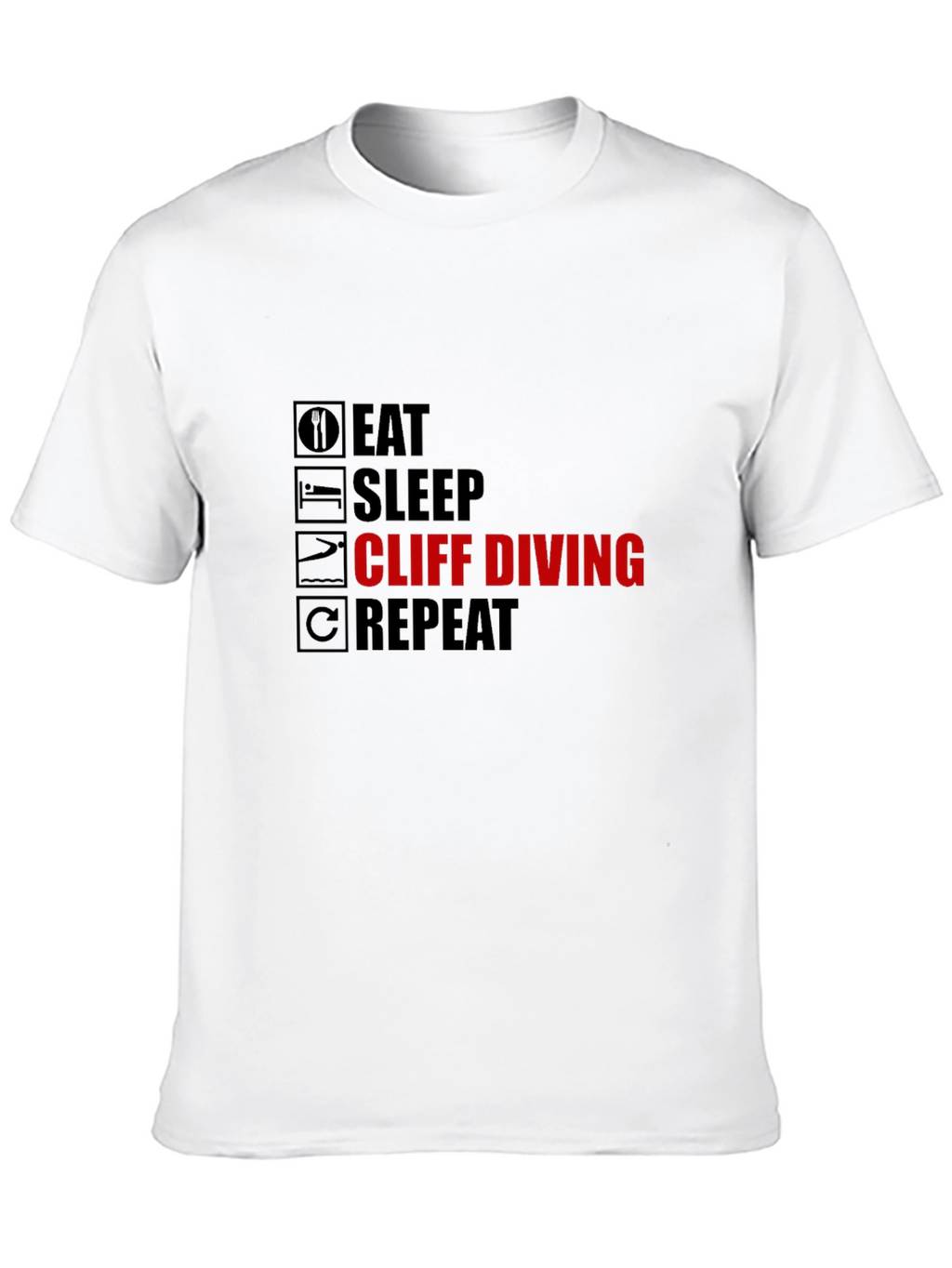 Eat Sleep Cliff Diving Repeat T-Shirt