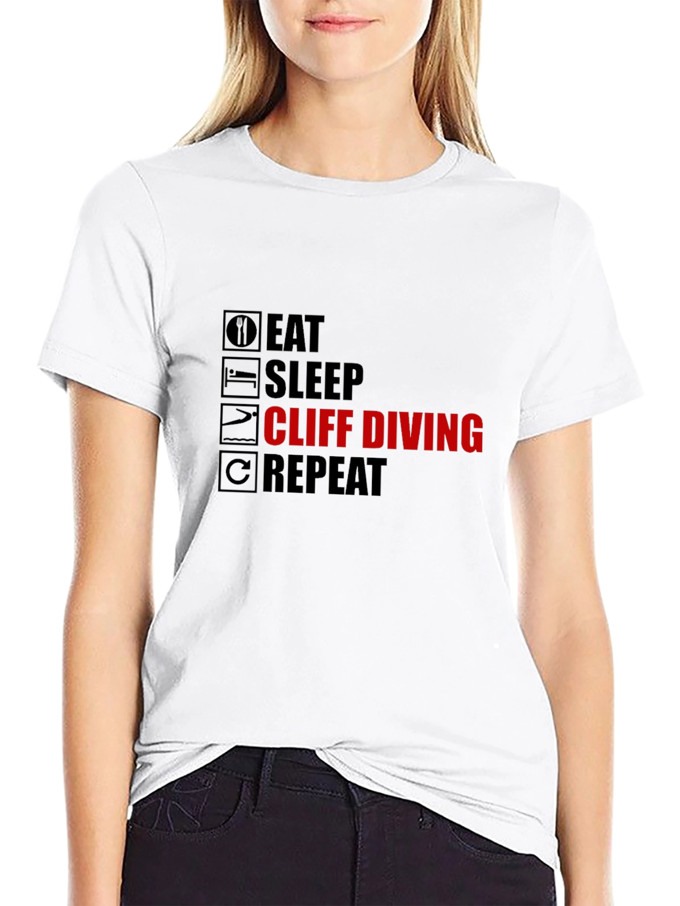 Eat Sleep Cliff Diving Repeat T-Shirt