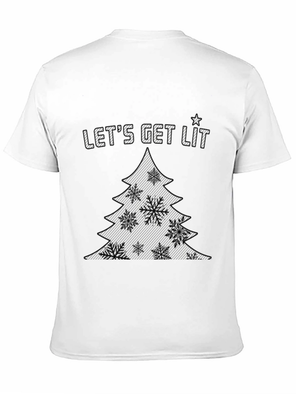 Lets Get Lit Christmas Tree Graphic Tee