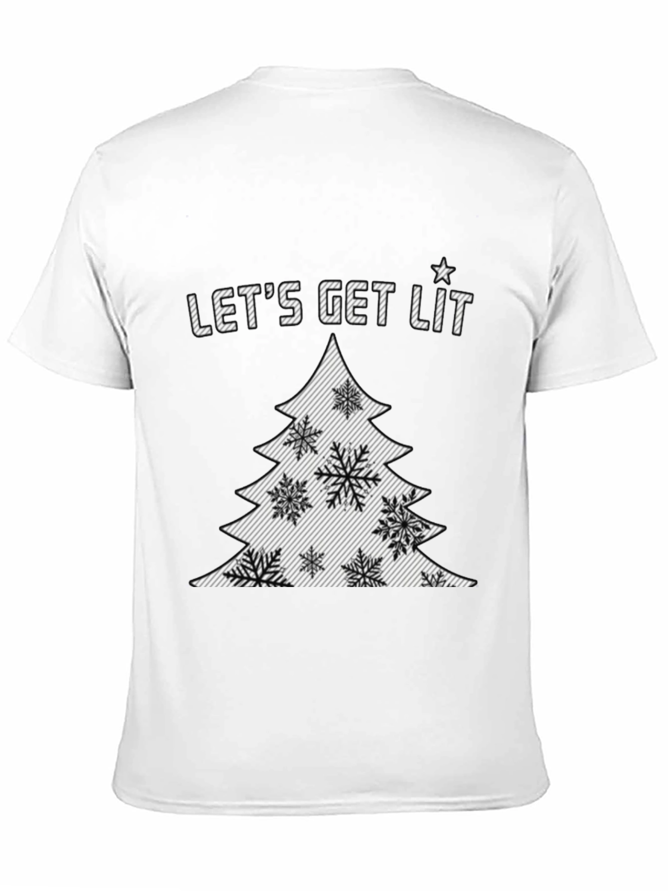 Lets Get Lit Christmas Tree Graphic Tee