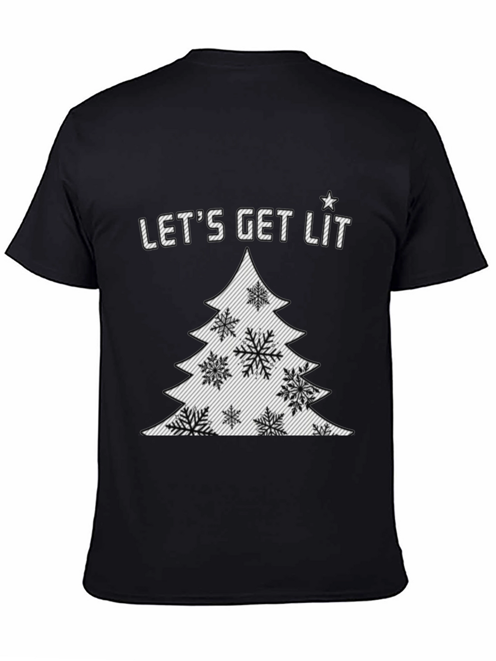 Lets Get Lit Christmas Tree Graphic Tee