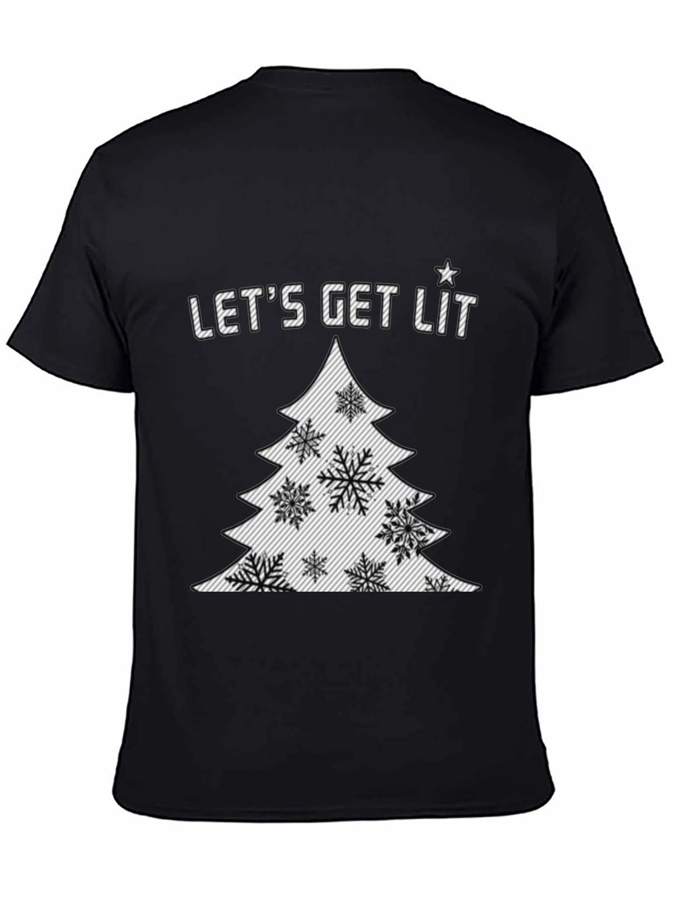 Lets Get Lit Christmas Tree Graphic Tee