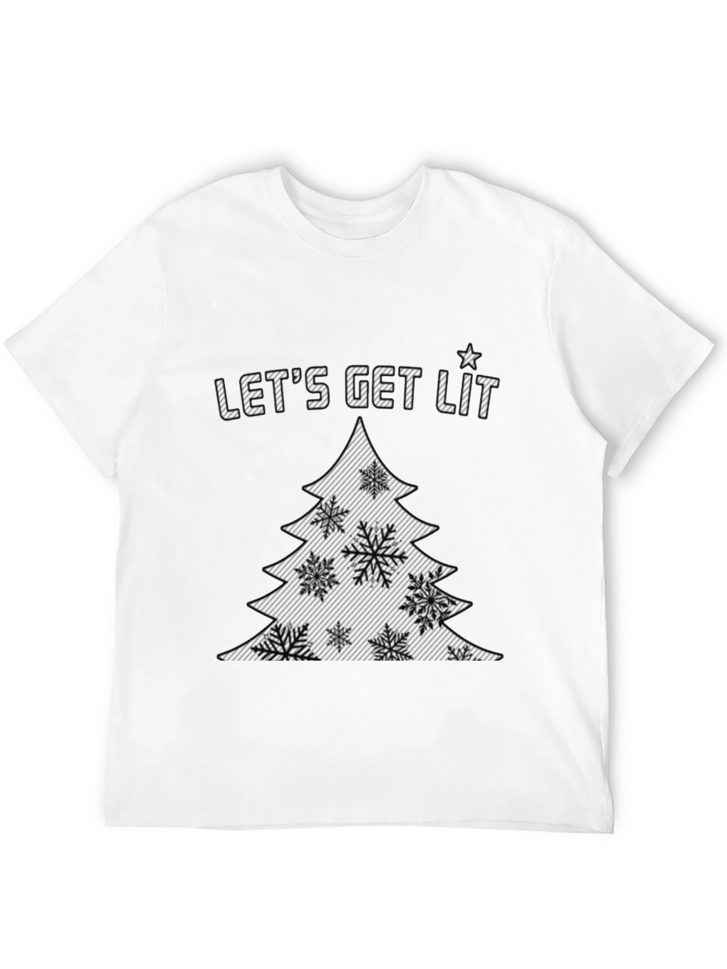 Lets Get Lit Christmas Tree Graphic Tee