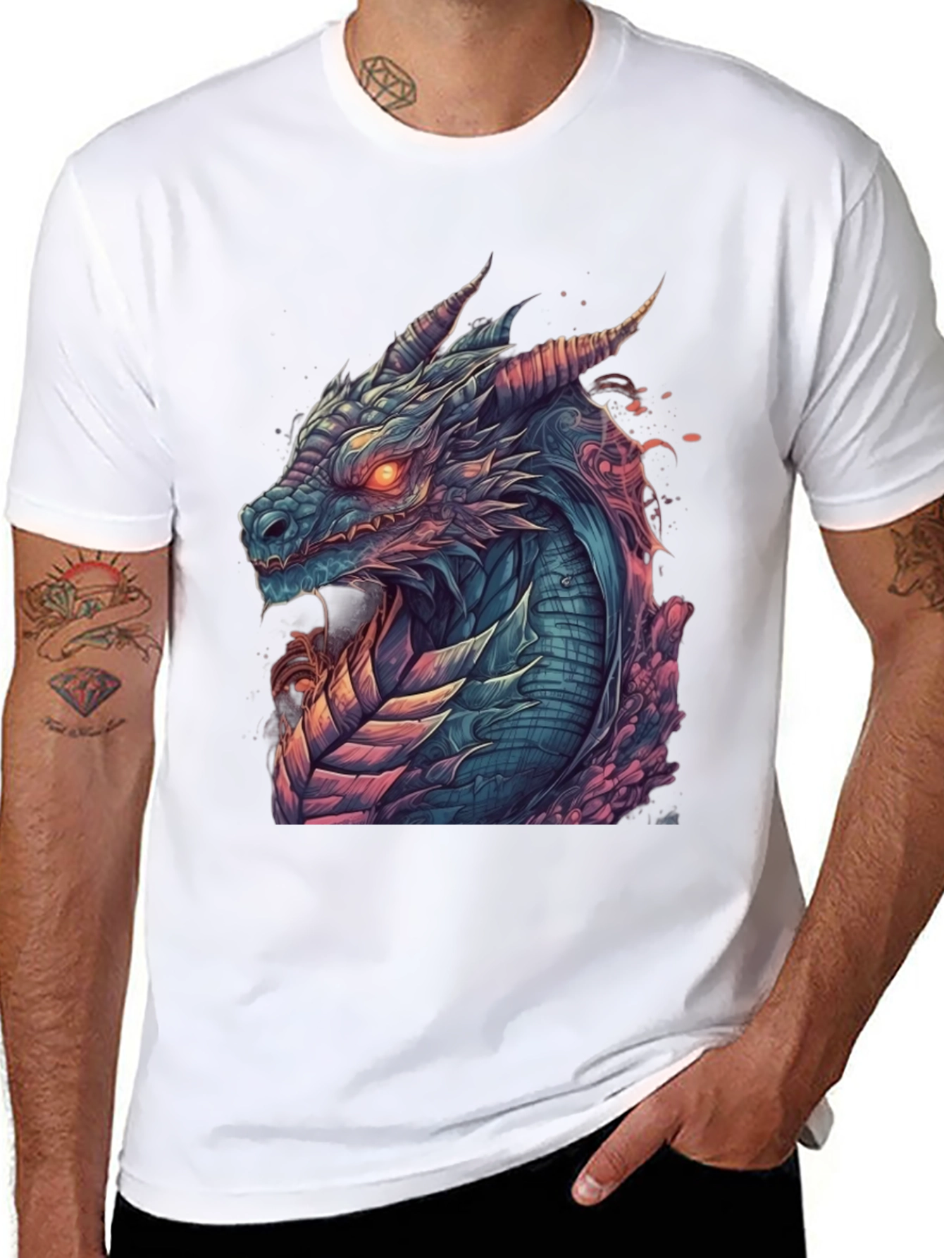 Dragon Graphic Tee - Mens Black T-Shirt