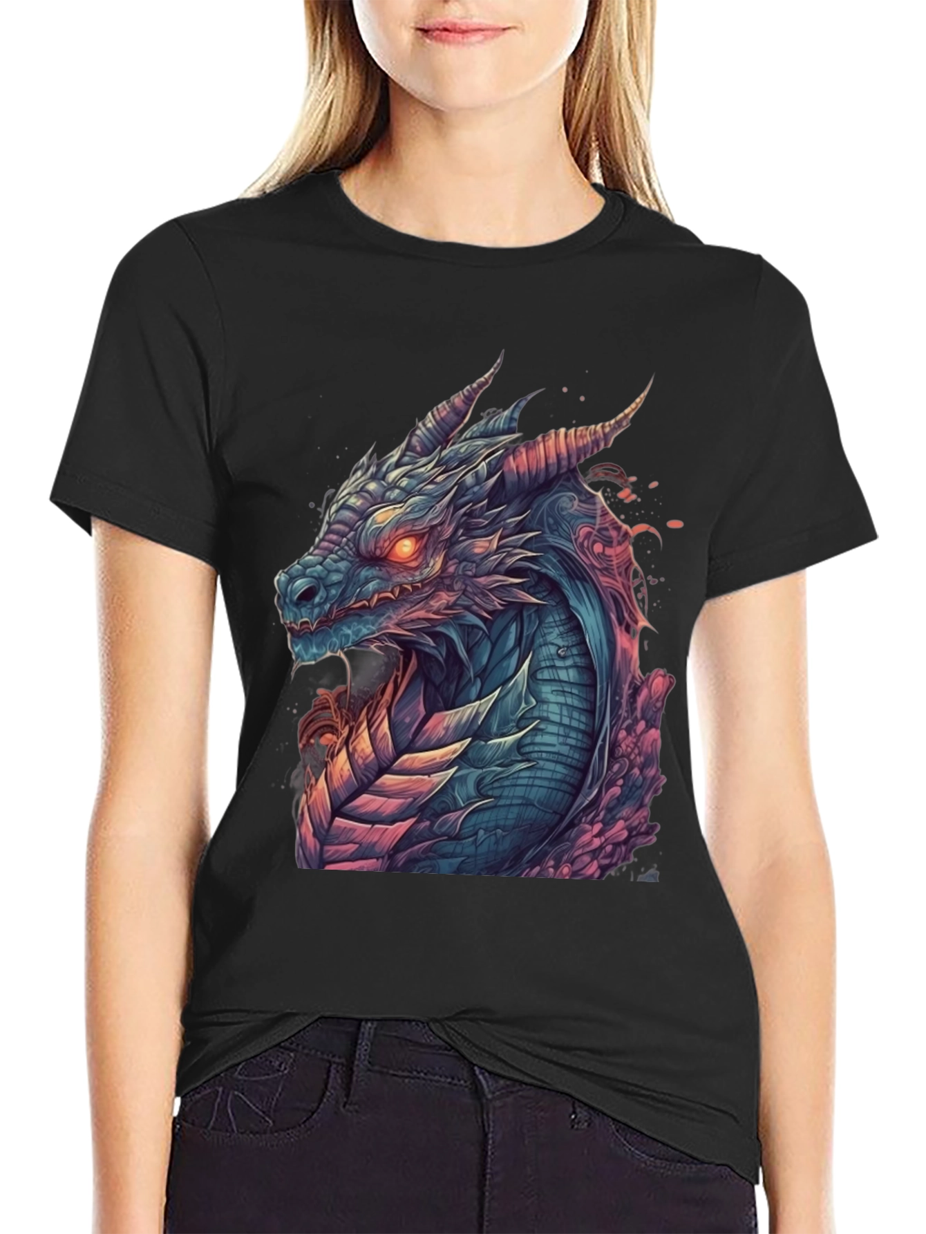 Dragon Graphic Tee - Mens Black T-Shirt