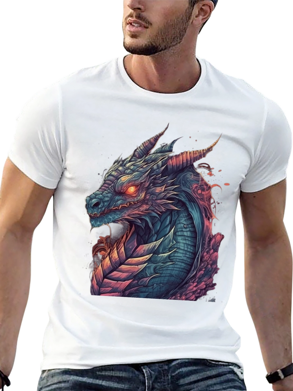 Dragon Graphic Tee - Mens Black T-Shirt