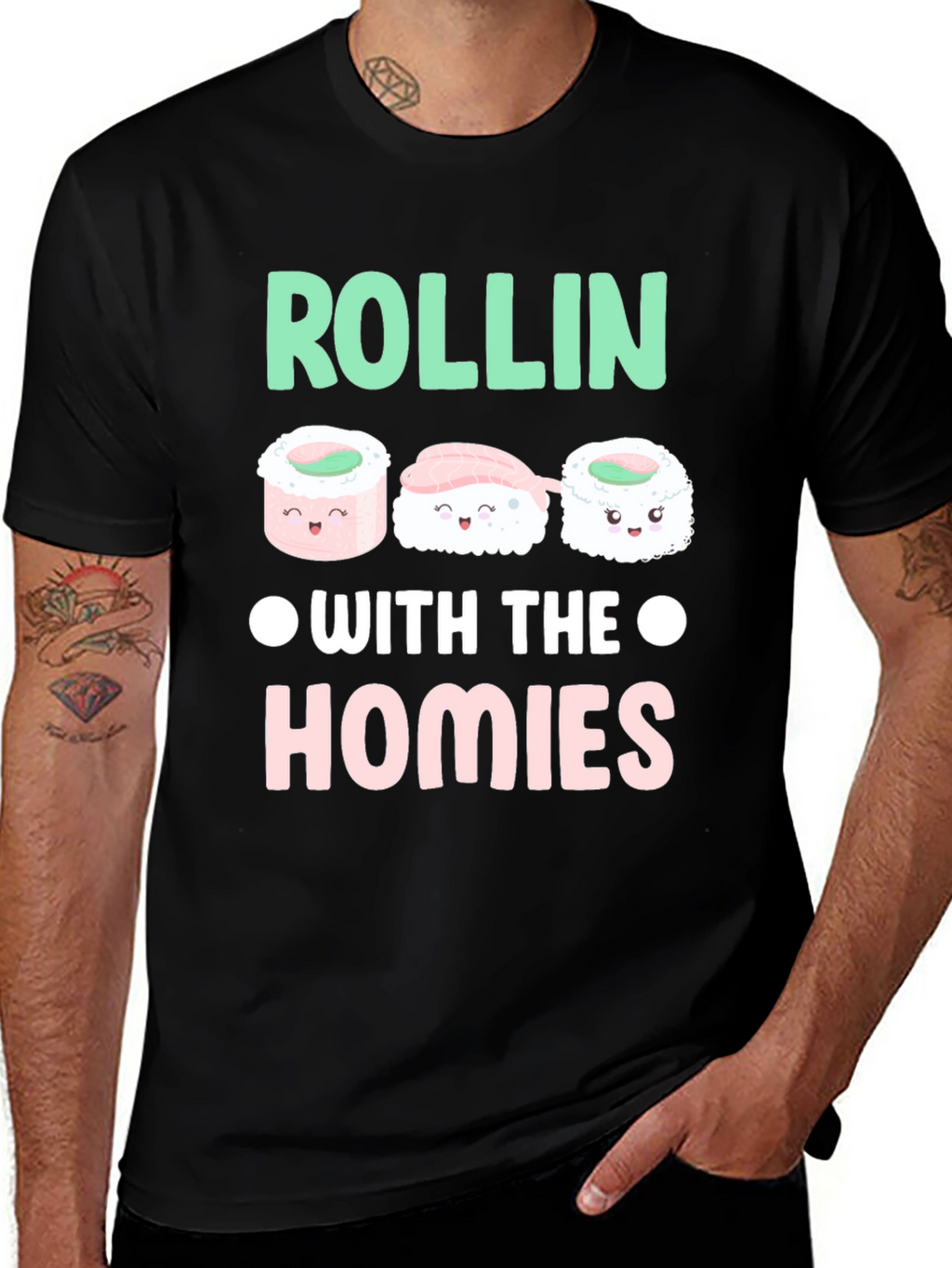 Sushi Rollin with the Homies Graphic Tee