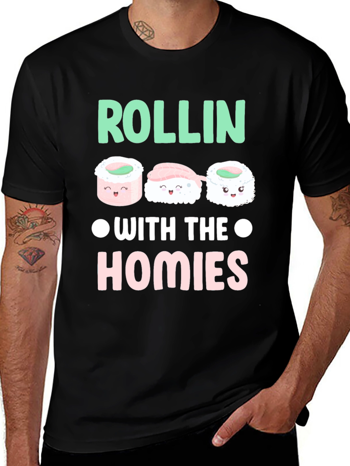 Sushi Rollin with the Homies Graphic Tee