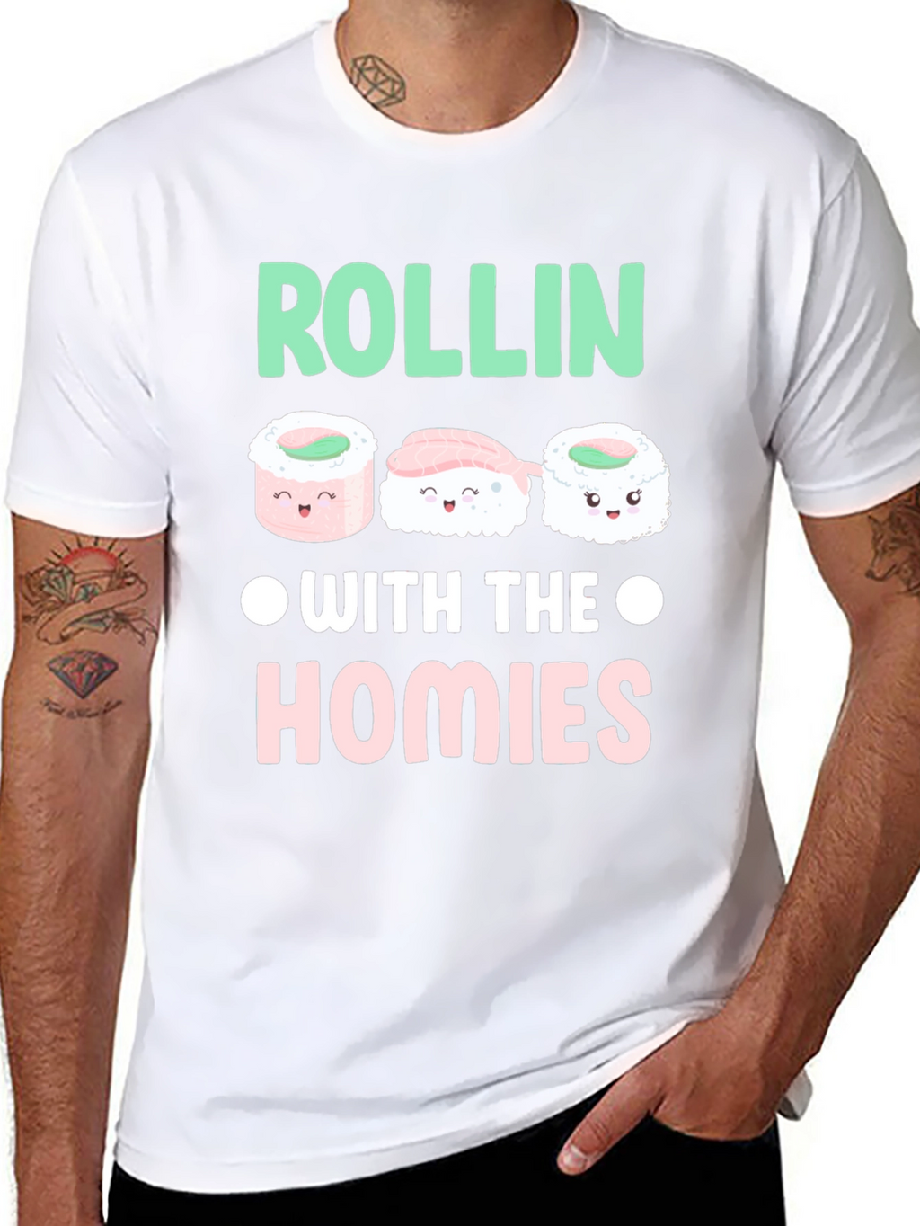 Sushi Rollin with the Homies Graphic Tee