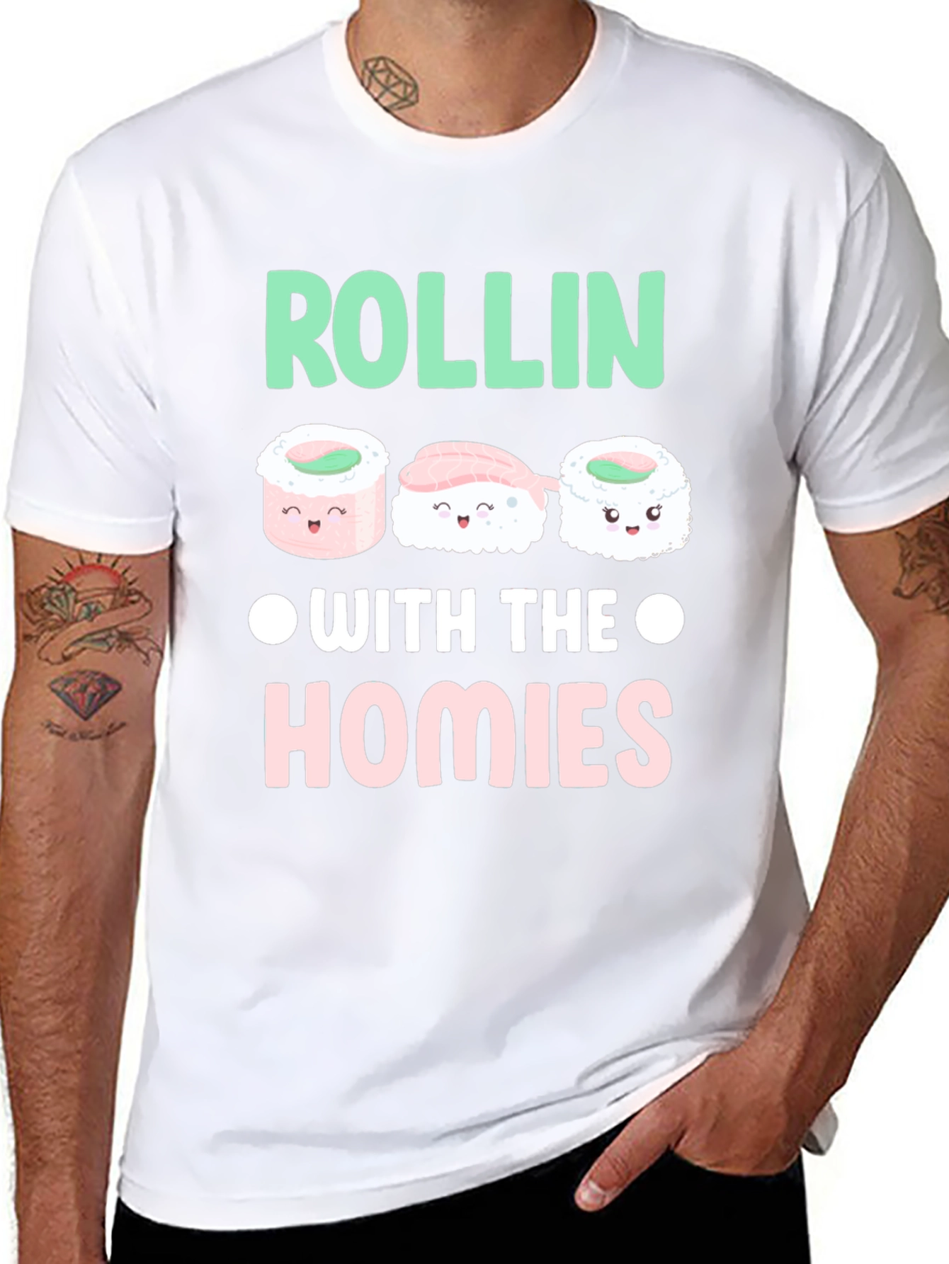 Sushi Rollin with the Homies Graphic Tee