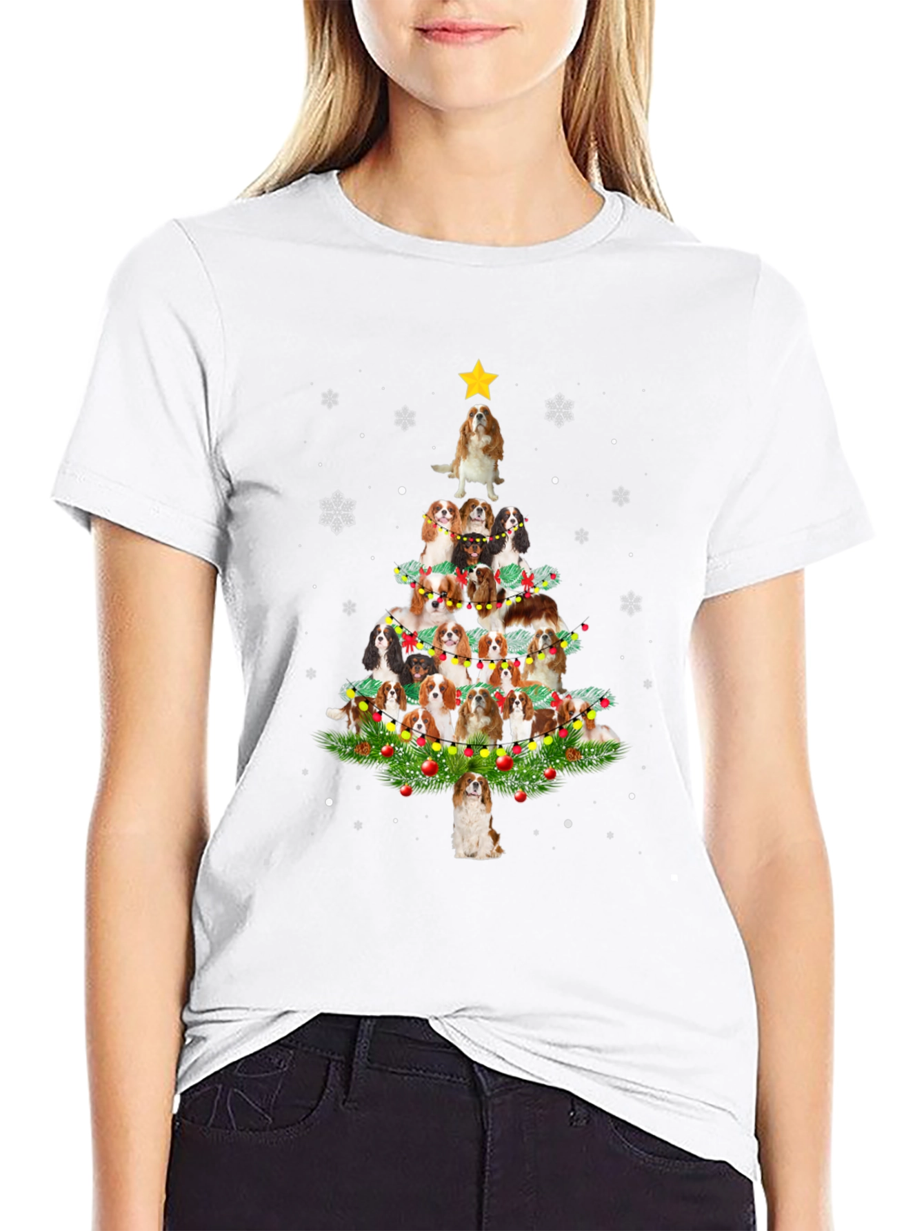 Dog Breed Christmas Tree Graphic Tee