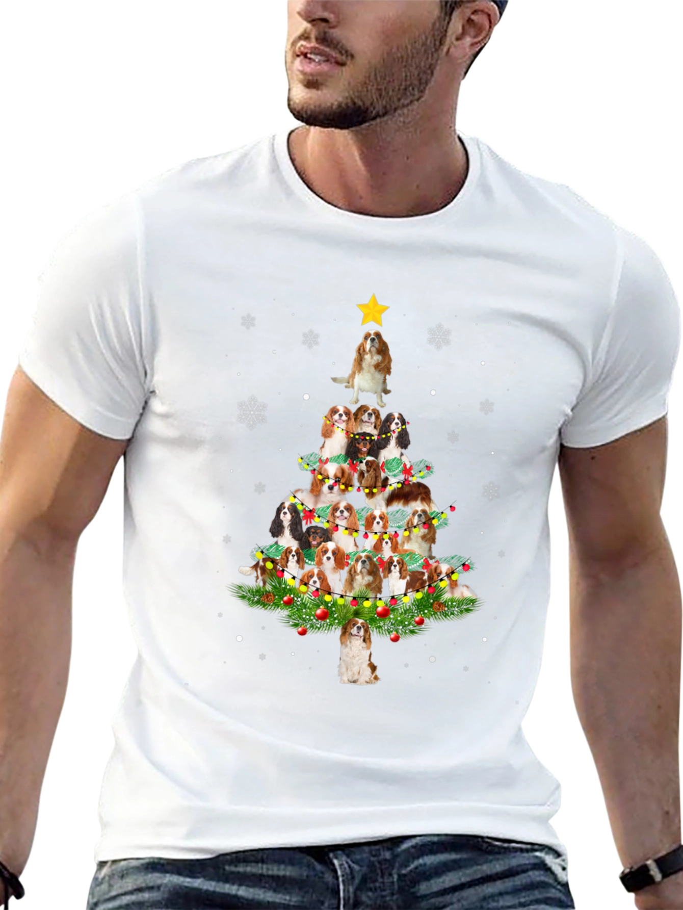 Dog Breed Christmas Tree Graphic Tee