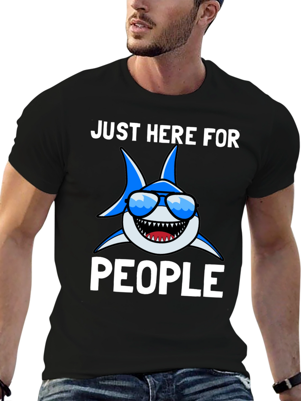 Shark Lover T-Shirt - Just Here for People