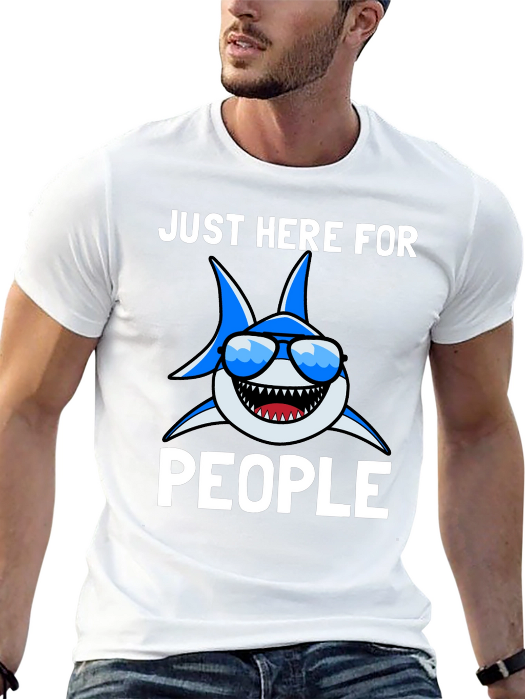 Shark Lover T-Shirt - Just Here for People