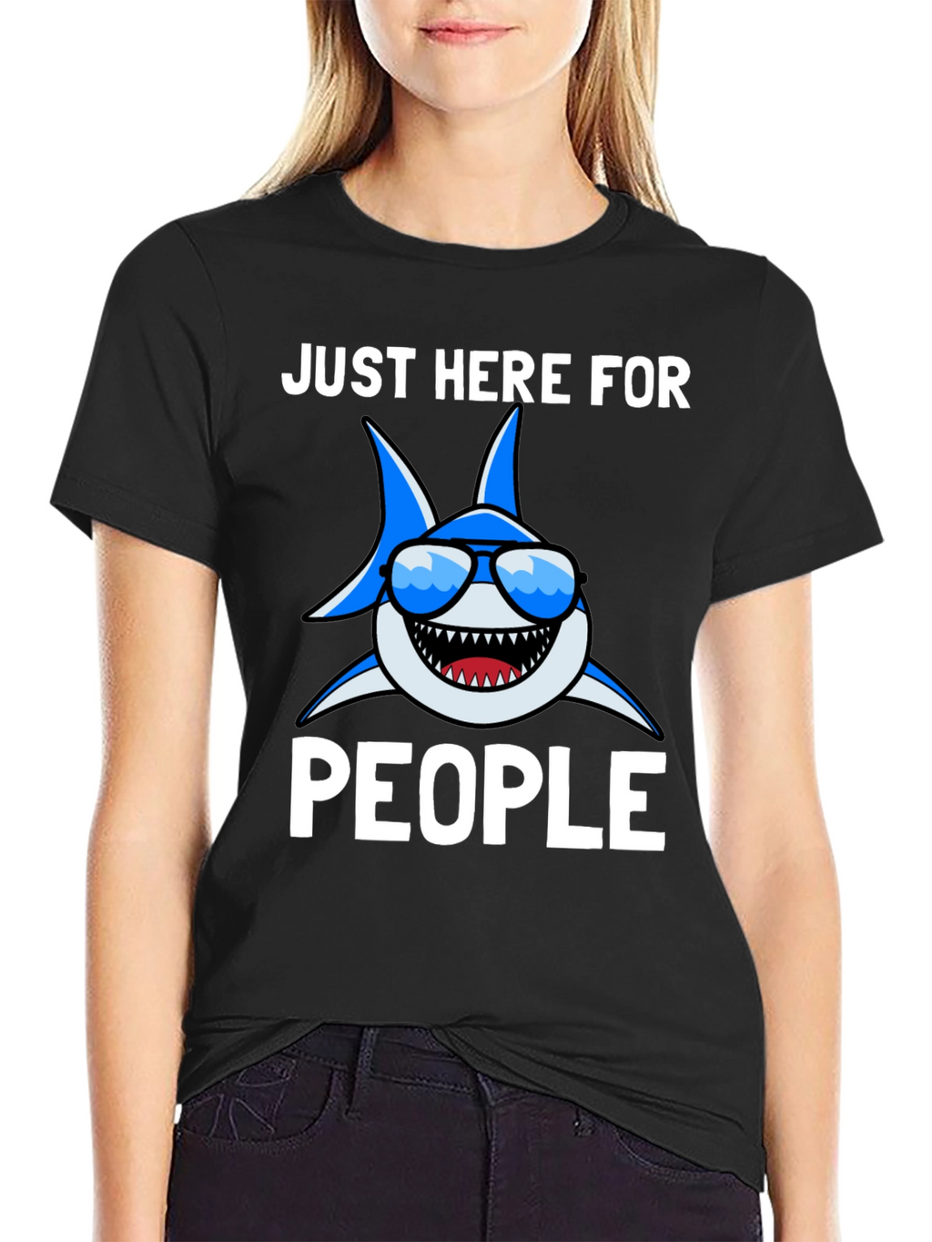 Shark Lover T-Shirt - Just Here for People