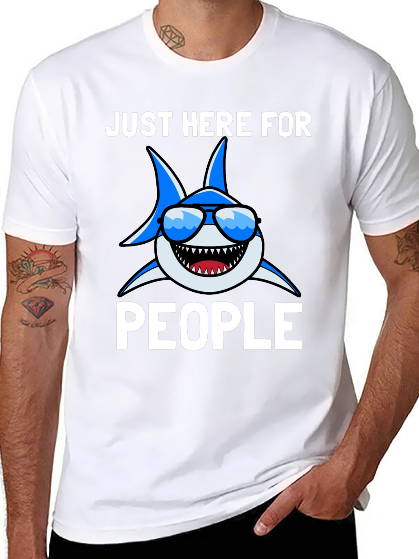 Shark Lover T-Shirt - Just Here for People