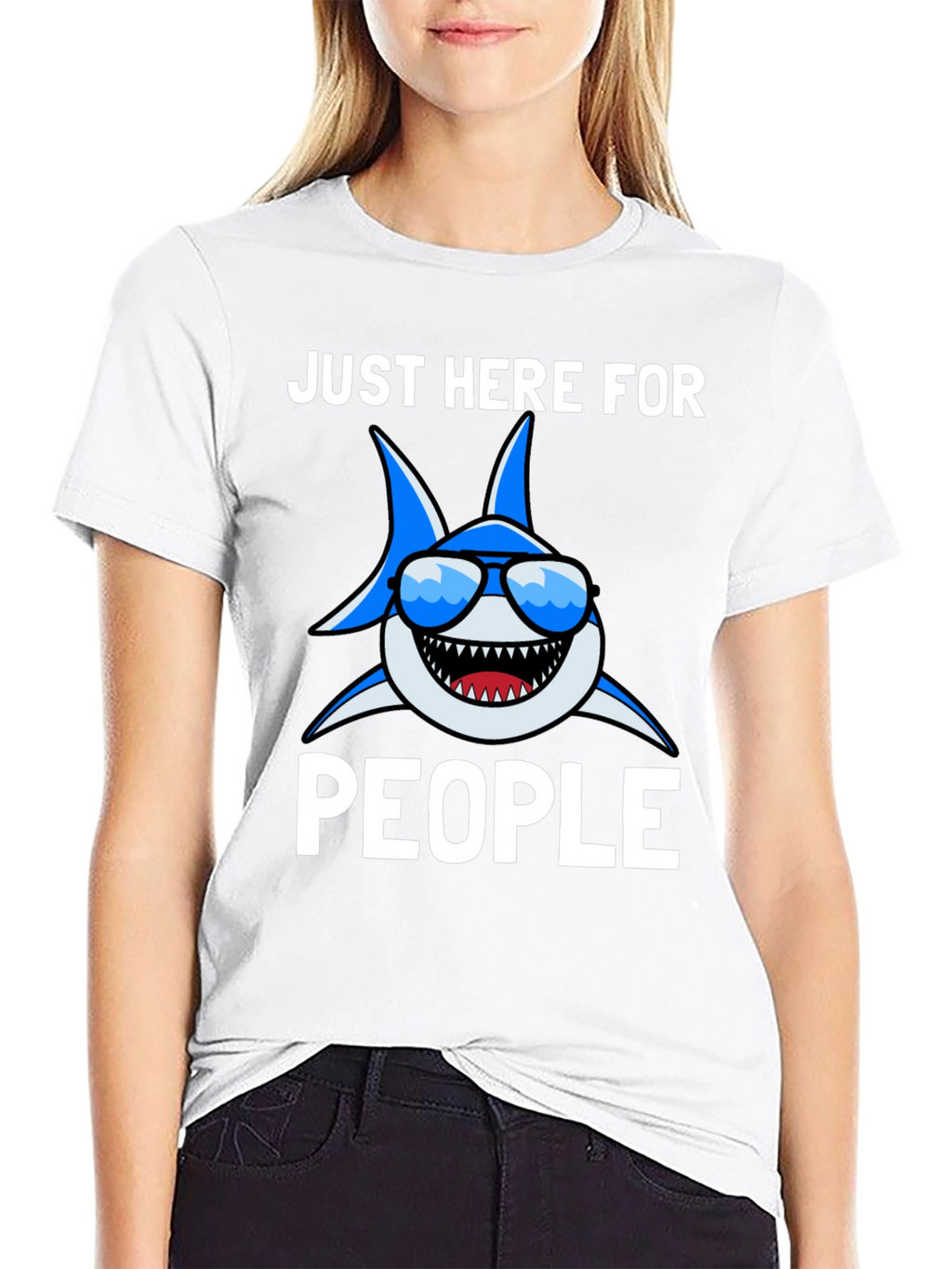 Shark Lover T-Shirt - Just Here for People