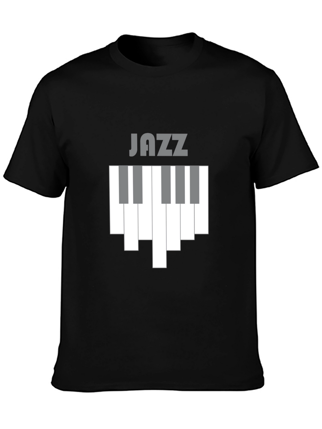 Jazz Piano Keys Graphic Tee - Black
