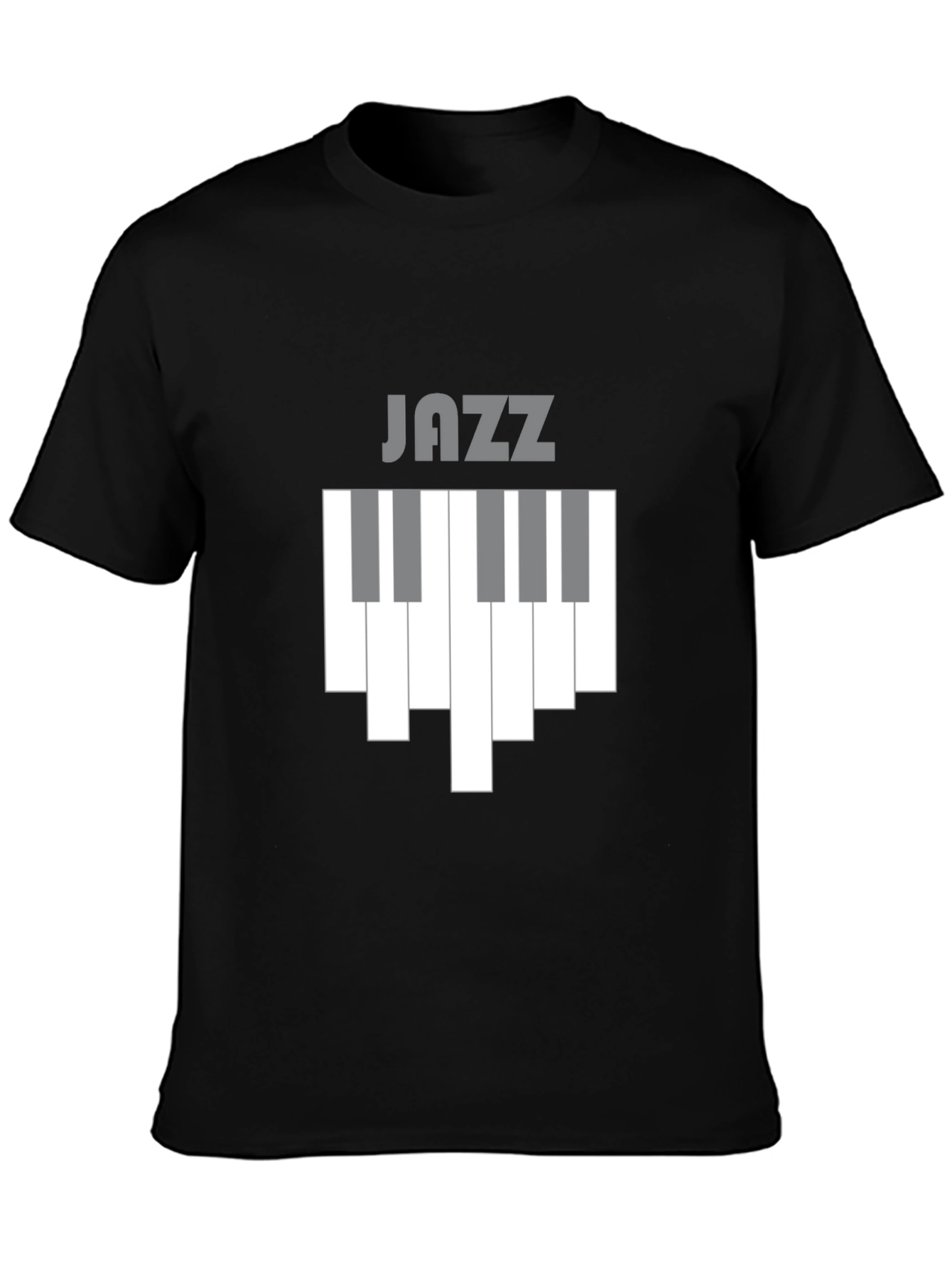 Jazz Piano Keys Graphic Tee - Black