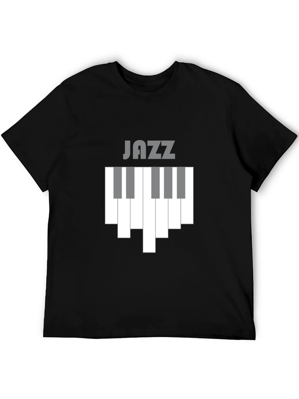 Jazz Piano Keys Graphic Tee - Black