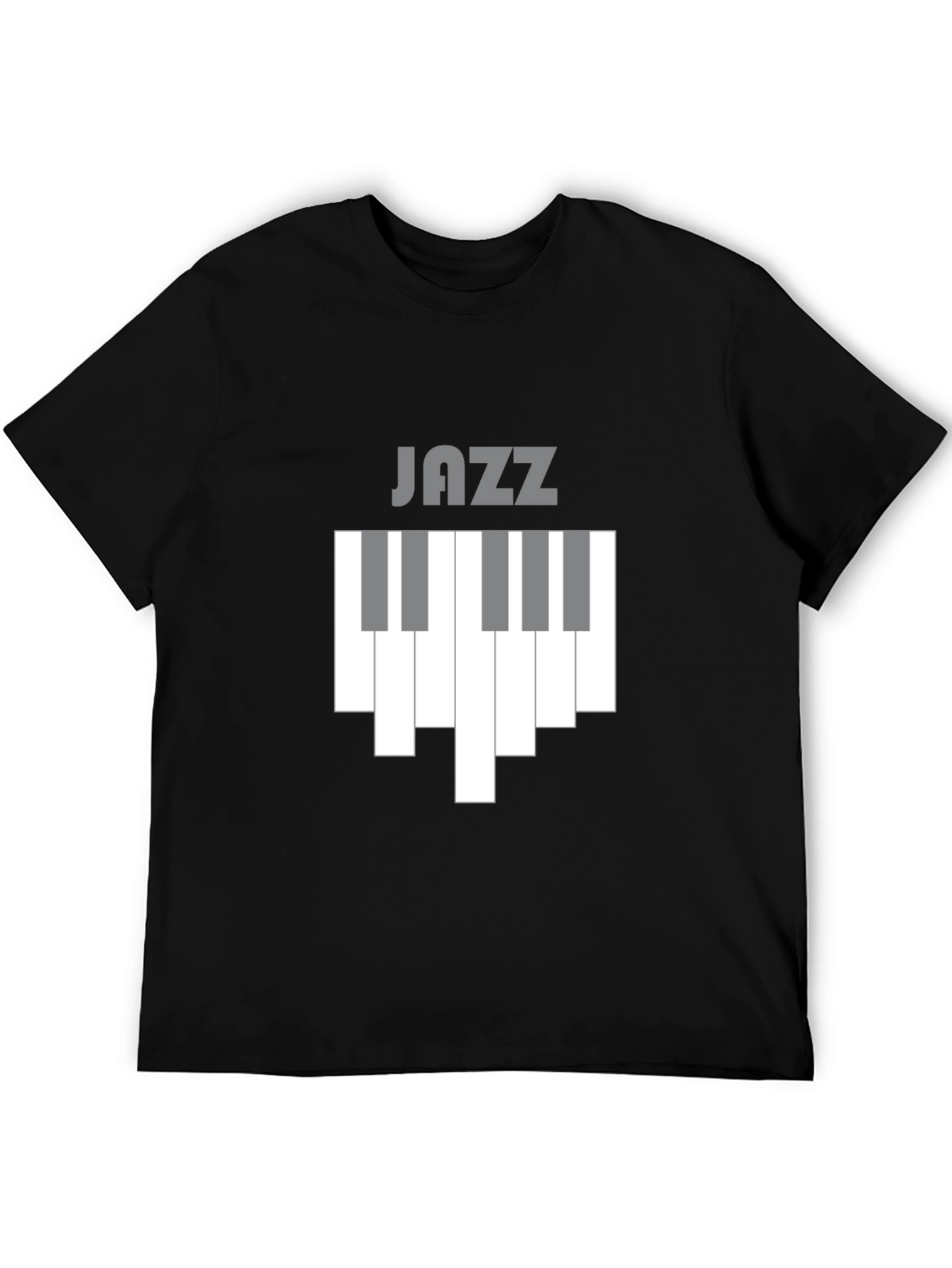 Jazz Piano Keys Graphic Tee - Black