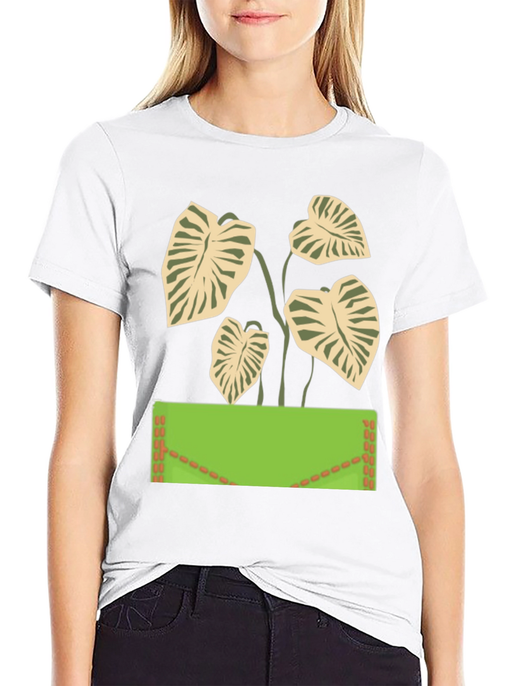 Leaf Graphic Black T-Shirt