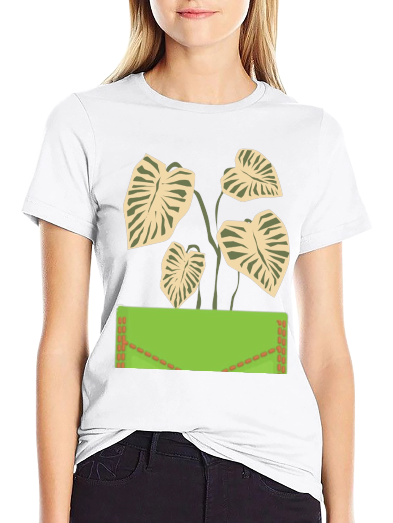 Leaf Graphic Black T-Shirt