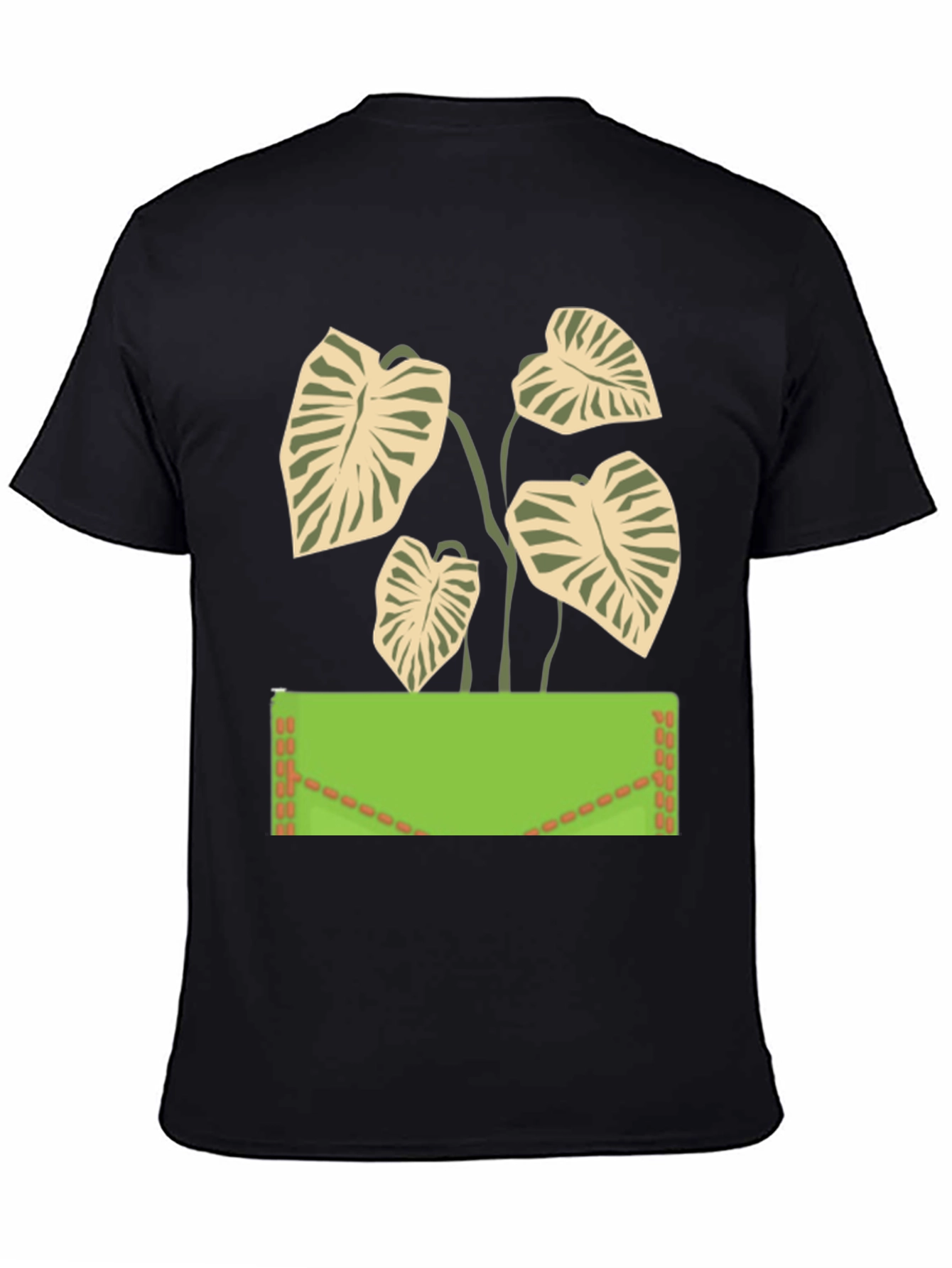 Leaf Graphic Black T-Shirt